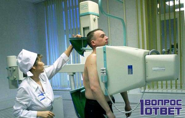 Процесс излучения рентген-аппаратом
