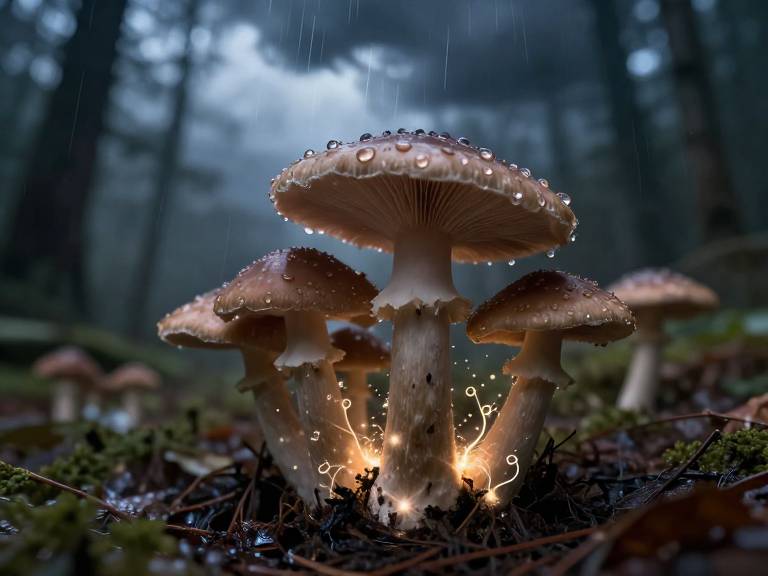 Грибы научились вызывать дождь у бактерий