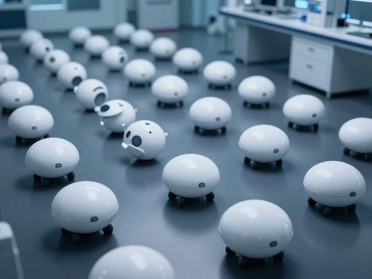 Хаос ускоряет работу роя роботов