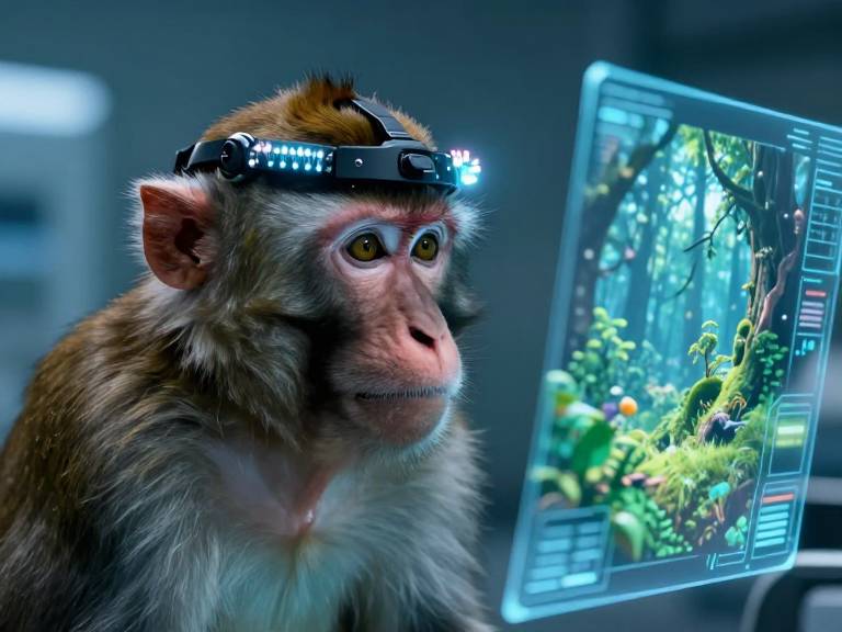 Обезьяны покорили виртуальный лес силой мысли